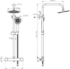 Thermostatic Shower Mixer Set Chrome Round 38 Degreesc