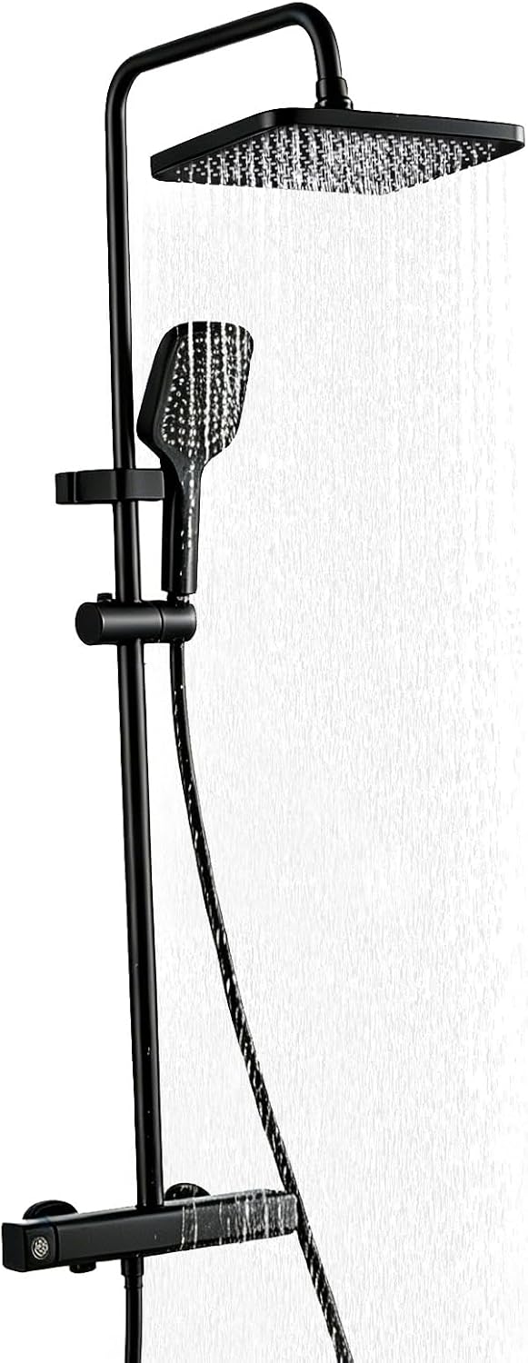 Thermostatic Shower Mixer Set Complete Rainfall System