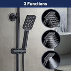Thermostatic Shower Mixer Set Rainfall System Square