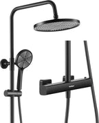 Thermostatic Shower Mixer Set Stainless Steel Bar