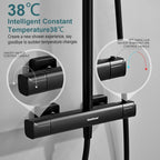 Thermostatic Shower Mixer Set Stainless Steel Bar