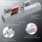 Thermostatic Shower Mixer Set Stainless Steel Bar