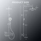 Thermostatic Shower Mixer Set Stainless Steel Bar