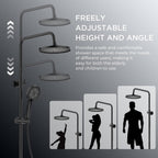 Thermostatic Shower Mixer Set Overhead Rainfall Chrome