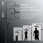 Thermostatic Shower Mixer Set Stainless Steel Bar