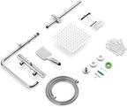 Thermostatic Shower Mixer Set Stainless Steel Chrome