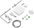 Thermostatic Shower Mixer Set Stainless Steel Chrome