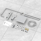 Thermostatic Shower Mixer Set Riser Rail Kit