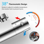 Thermostatic Shower Mixer Set System Adjustable Height