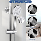 Thermostatic Shower Mixer Set System Brass Bar Rainfall