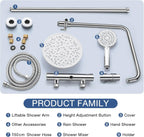 Thermostatic Shower Mixer Set System Brass Bar Rainfall