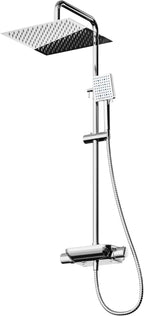 Thermostatic Shower Mixer Set with 12" Square Rainfall