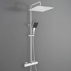 Thermostatic Shower Mixer Set with 12" Square Rainfall