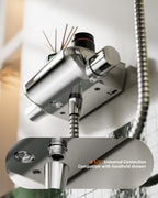 Thermostatic Shower Mixer Set with 12" Square Rainfall