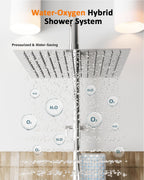 Thermostatic Shower Mixer Set with 12" Square Rainfall
