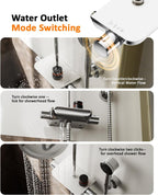Thermostatic Shower Mixer Set with 12" Square Rainfall