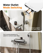Thermostatic Shower Mixer Set with 12" Square Rainfall