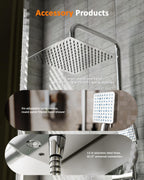 Thermostatic Shower Mixer Set with 12" Square Rainfall