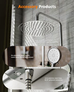 Thermostatic Shower Mixer Set with 12" Square Rainfall