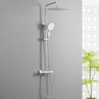 Thermostatic Shower Mixer Set with 12" Square Rainfall