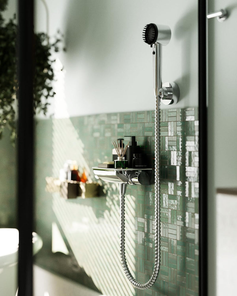 Thermostatic Shower Mixer Set with 12" Square Rainfall