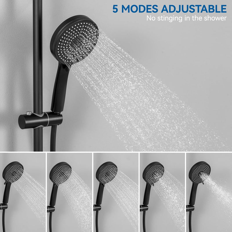 Thermostatic Shower Mixer Set with 12" Square Rainfall