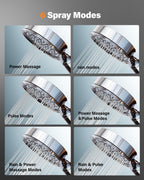 Thermostatic Shower Mixer Set with 12" Square Rainfall