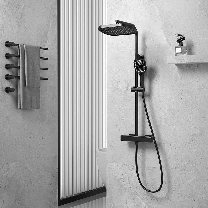Thermostatic Shower Mixer Set with 25CM Rainfall Head