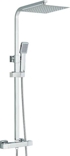 Thermostatic Shower Mixer Set with 9" Square Rainfall
