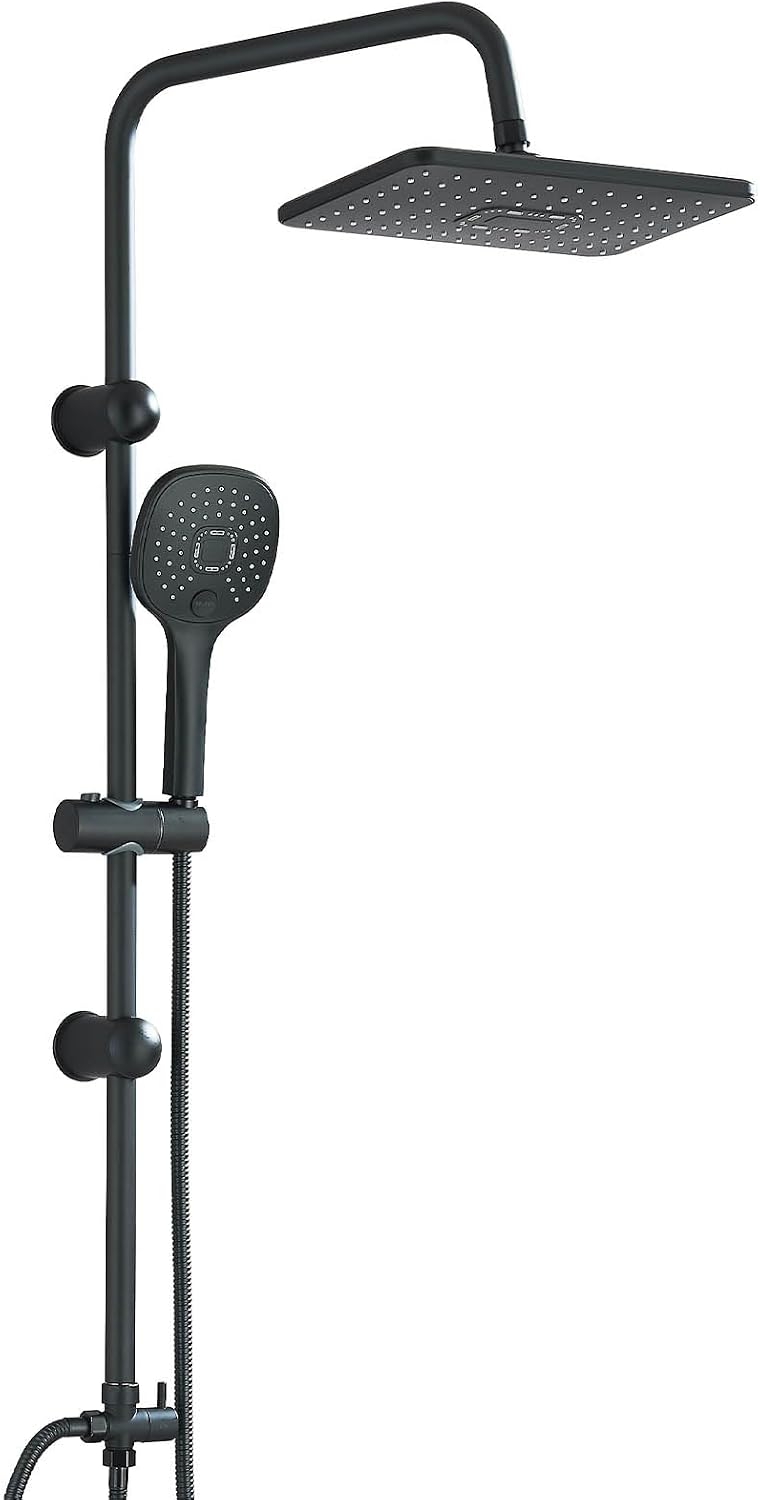 Thermostatic Shower Mixer Set with 9" Square Rainfall