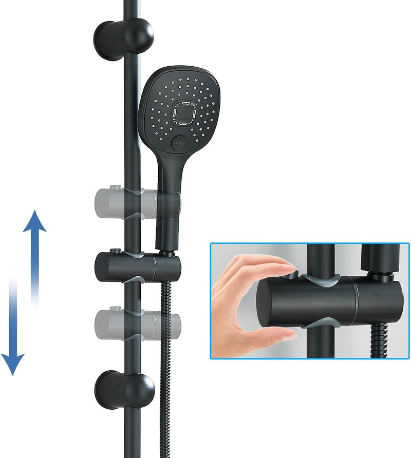 Thermostatic Shower Mixer Set with 9" Square Rainfall