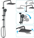 Thermostatic Shower Mixer Set with 9" Square Rainfall