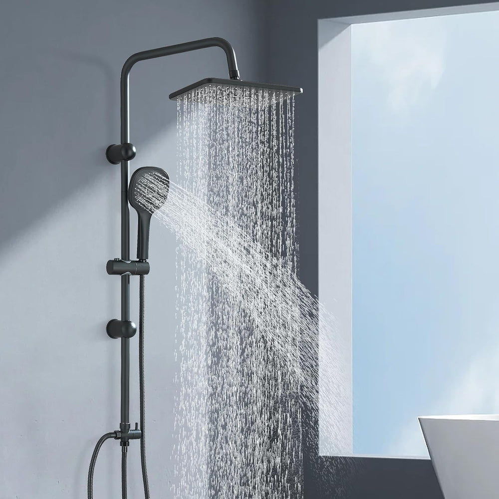 Thermostatic Shower Mixer Set with 9" Square Rainfall