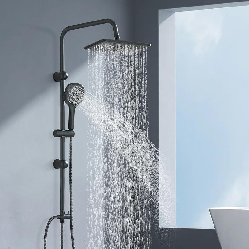Thermostatic Shower Mixer Set with 9" Square Rainfall