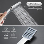 Thermostatic Shower Mixer Set with 9" Square Rainfall