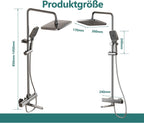 Thermostatic Shower Mixer Set with Adjustable Riser Rail