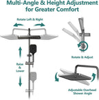 Thermostatic Shower Mixer Set with Adjustable Riser Rail
