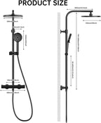 Thermostatic Shower Mixer Set with Rainfall Head
