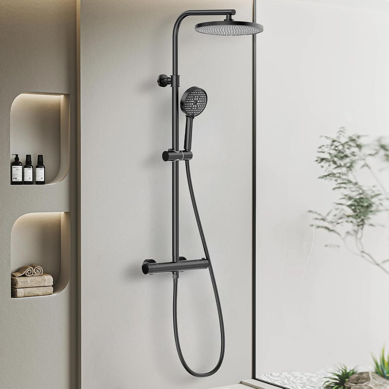 Thermostatic Shower Mixer Set with Rainfall Head