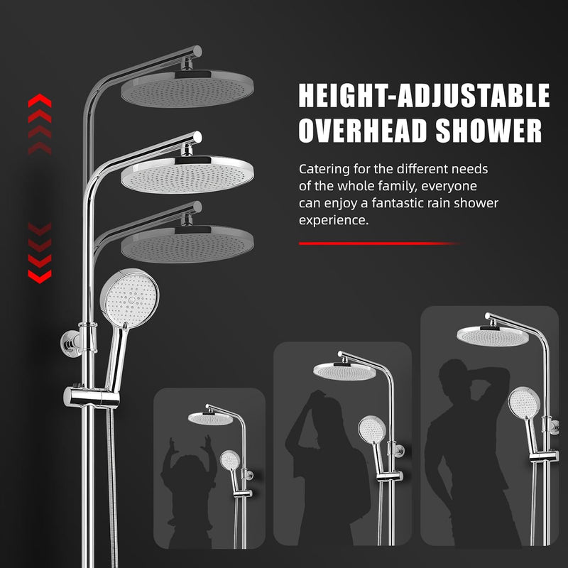 Thermostatic Shower Mixer Set with Rainfall Head