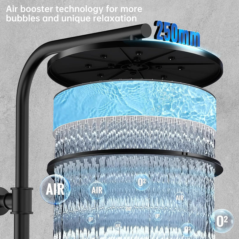 Thermostatic Shower Mixer Set with Rainfall Head