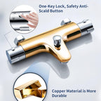Thermostatic Shower Mixer Set with Solid Brass Valve