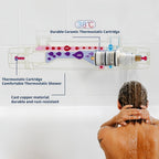 Thermostatic Shower Mixer Set with Solid Brass Valve