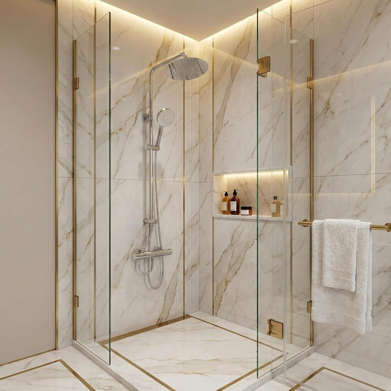 Thermostatic Shower Mixer Set with Solid Brass Valve