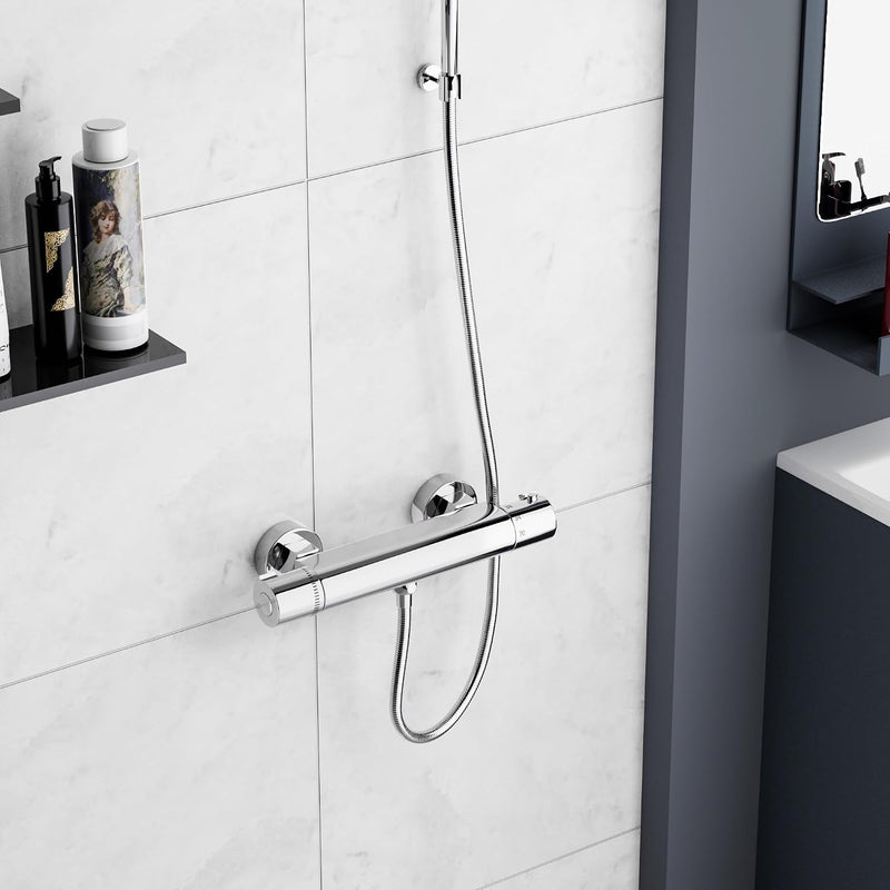 Thermostatic Shower Mixer Wall Mounted Bar Tap