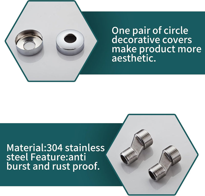 Thermostatic Shower Mixer Wall Mounted Bar Tap