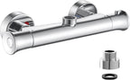 Thermostatic Shower Mixer with Adjustable Riser Kit Wall