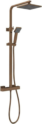 Thermostatic Shower System Mixer Set with Overhead Rain