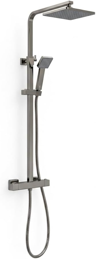 Thermostatic Shower System Mixer Set with Overhead Rain