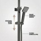 Thermostatic Shower System Mixer Set with Overhead Rain